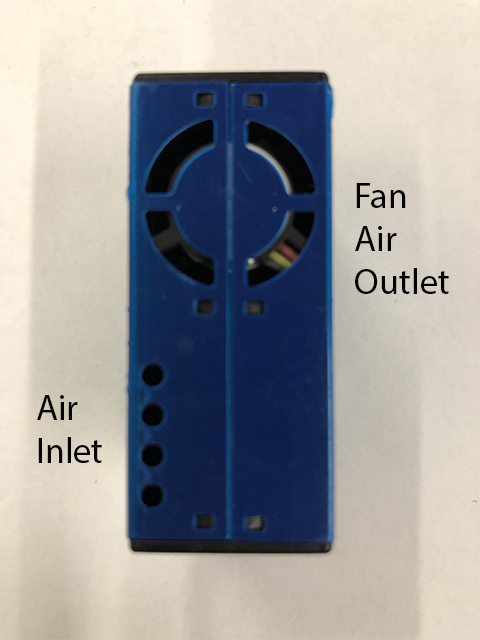 PM Sensor inlet and fan