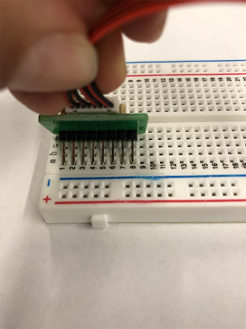 Breadboard and 8 pins